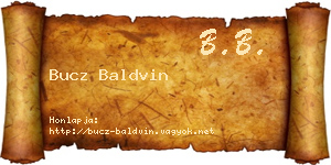 Bucz Baldvin névjegykártya